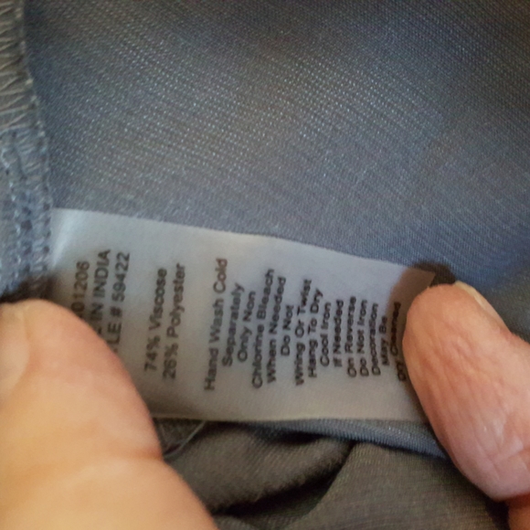 FREE w/ Purchase of $50 or more. Soft Surroundings Gray Velvet Top - Picture 6 of 6